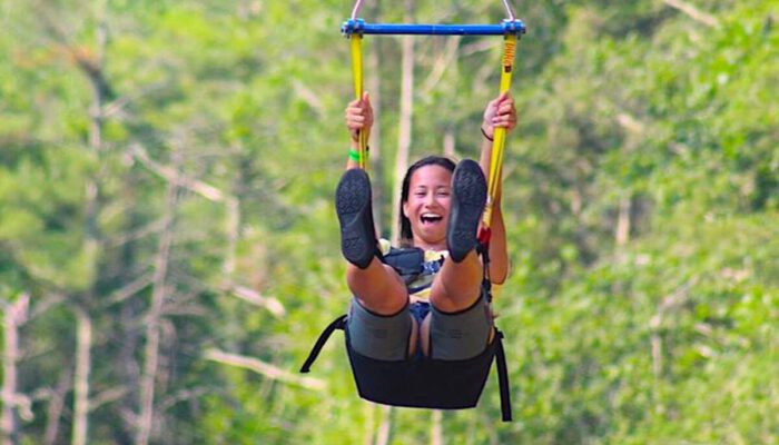Highflyer zipline landing fun